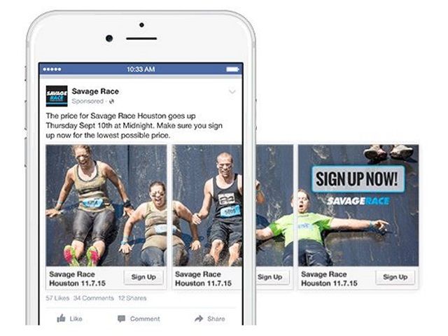 Example of Facebook carousel ads Facebook Ads