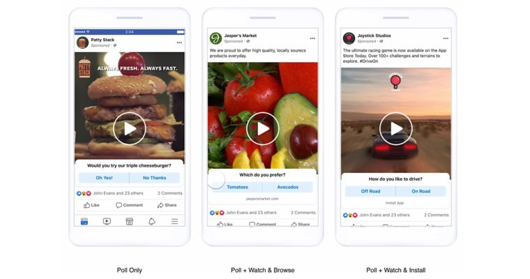 Example of Facebook poll ads Facebook Ads
