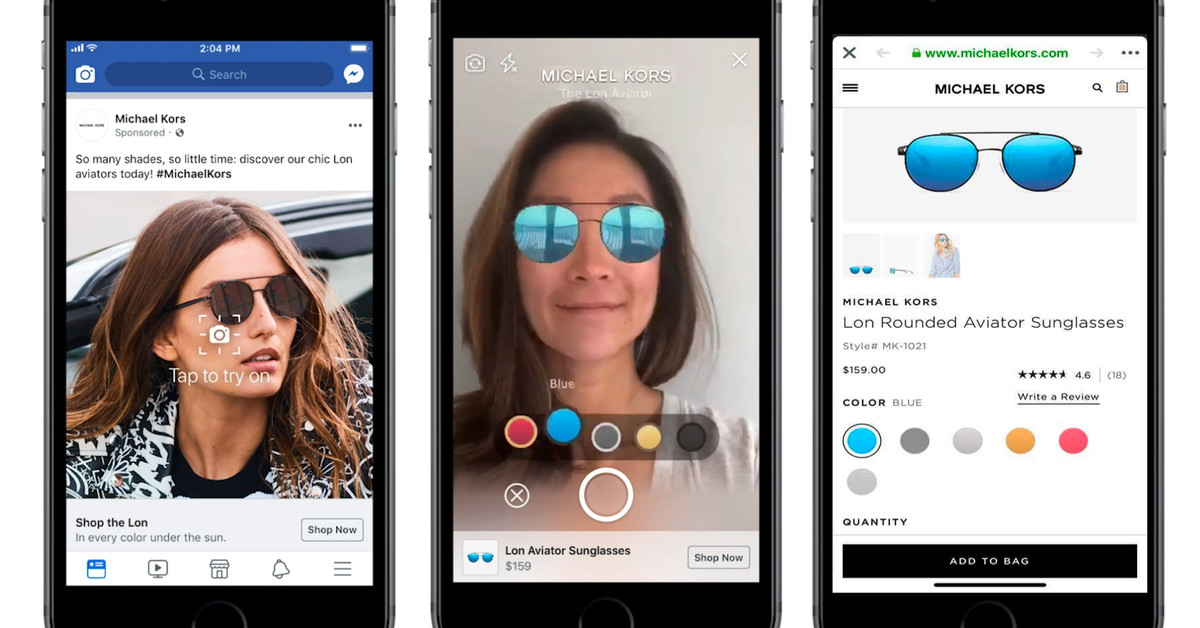 Example of Facebook stories augmented reality ads Facebook Ads