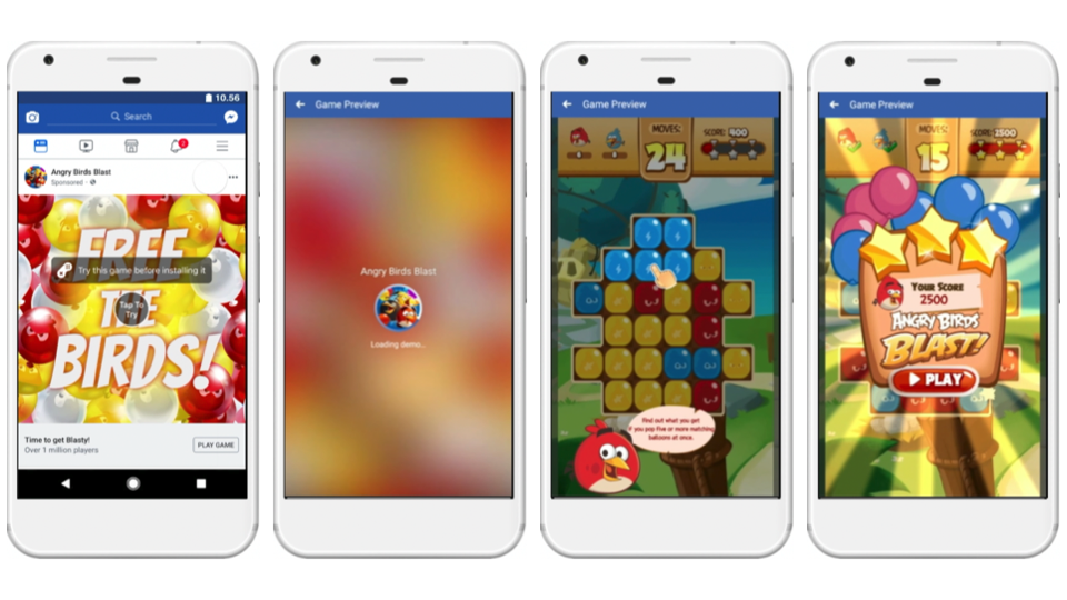 Example of Facebook playable ads Facebook Ads